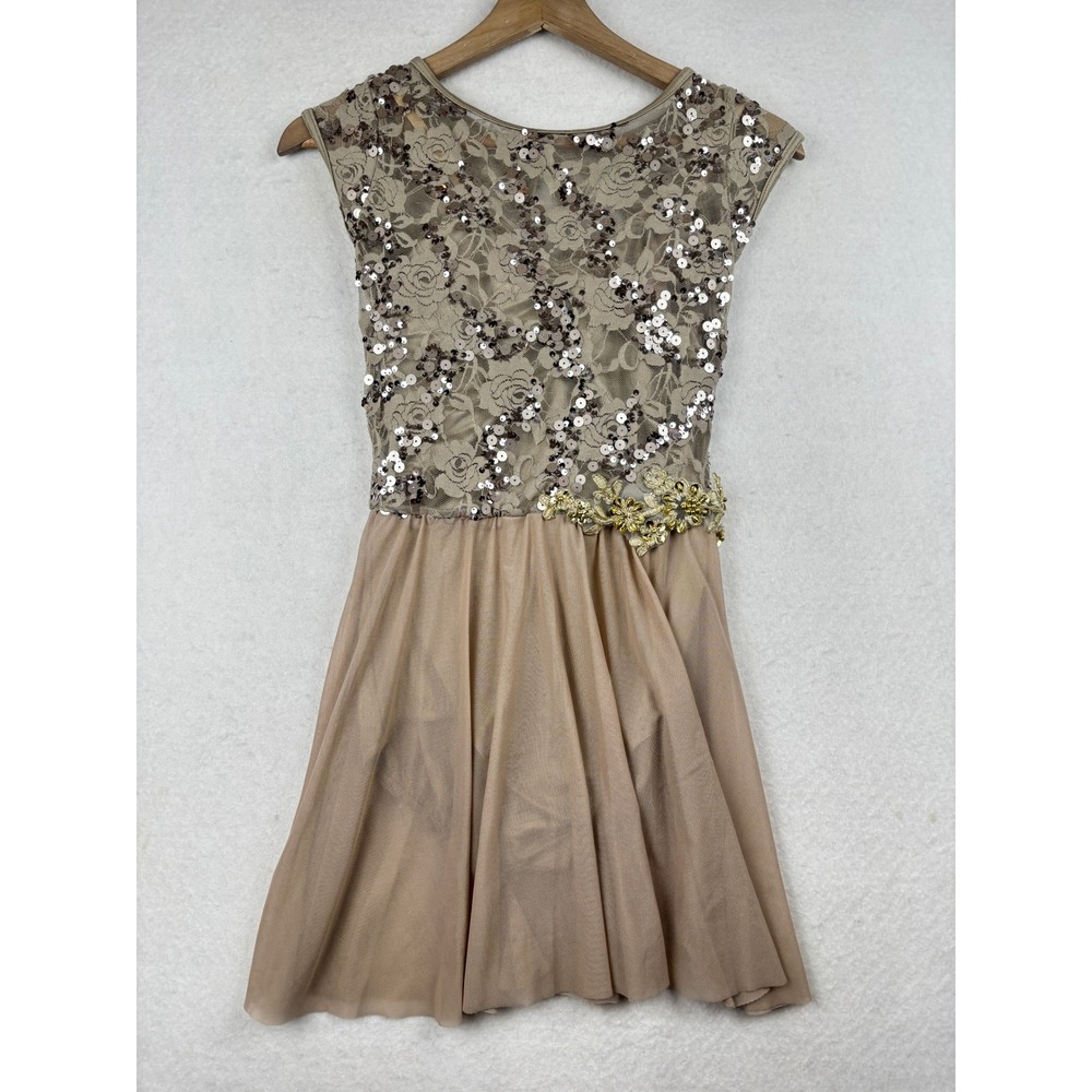 Weissman Dance Dress Womens SA Sequin Lace Lyrical Performance